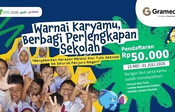 Gramedia Ajak Anak dan Keluarga Berbagi Melalui Lomba Mewarnai “Warnai Karyamu”, Berbagi Perlengkapan Sekolah